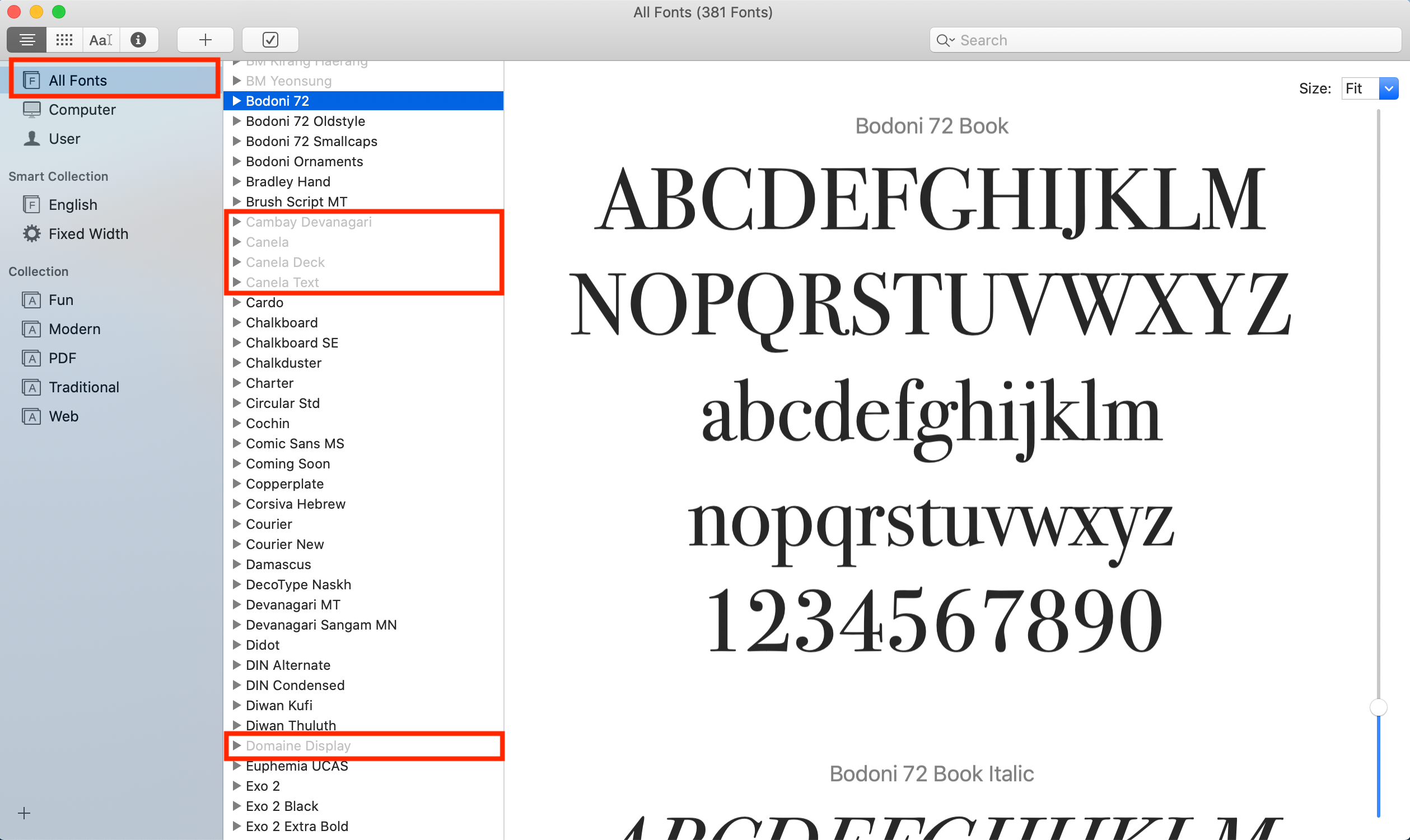 fonts for mac office
